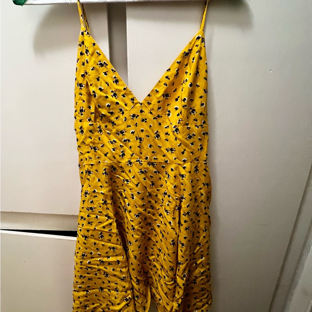 Forever 21 Mustard Floral Dress